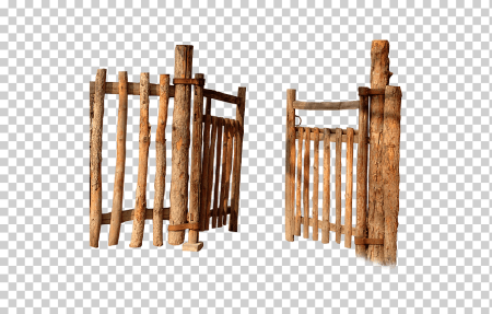 Сломанный деревянный забор