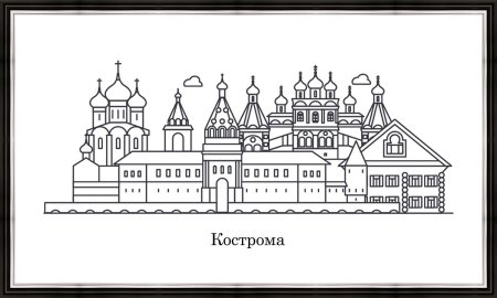 Ипатьевский монастырь Кострома рисунок