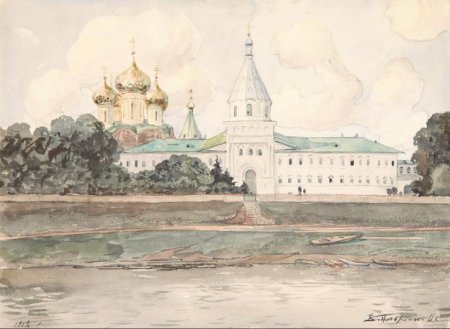 Пожарная каланча Кострома рисование