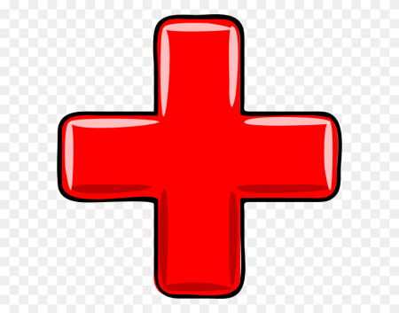 Знак плюс красный