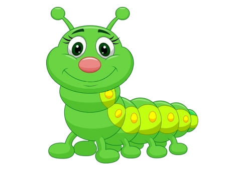 Мультяшные гусеницы
