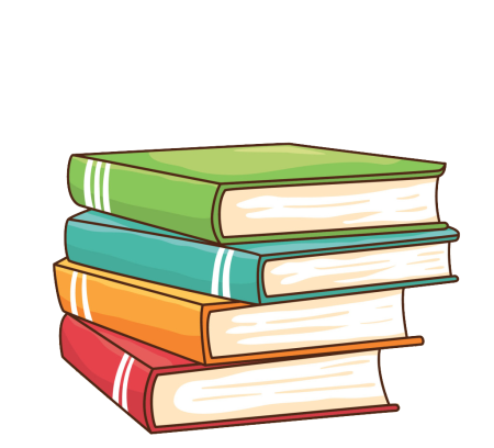 Стопка книг мультяшная