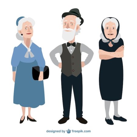 Пенсионеры иллюстрация
