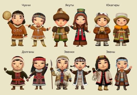 Чукчи якуты дети вектор