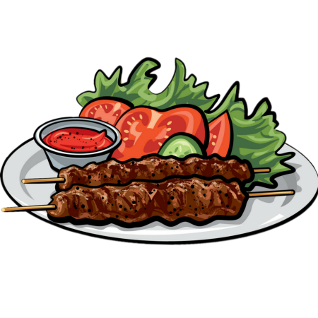 Шашлык нарисованный