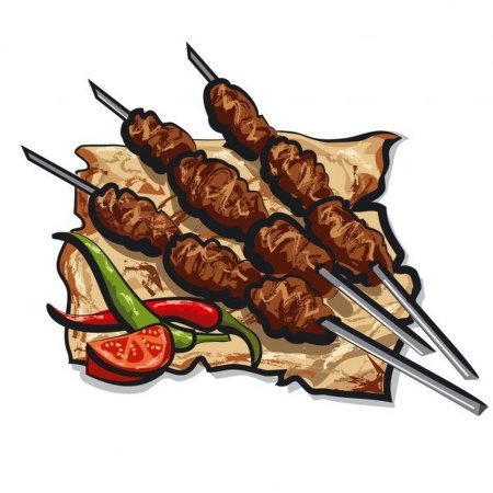 Люля кебаб вектор