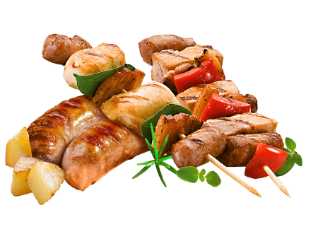 Шашлык на белом фоне
