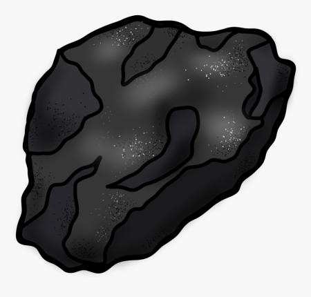 Кусок угля нарисовать