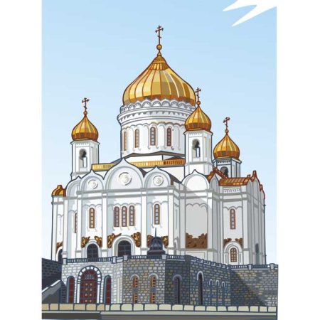 Храм Церковь на прозрачном фоне