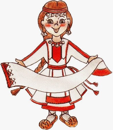 Марийский костюм рисунок
