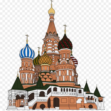 Московский Кремль на прозрачном фоне