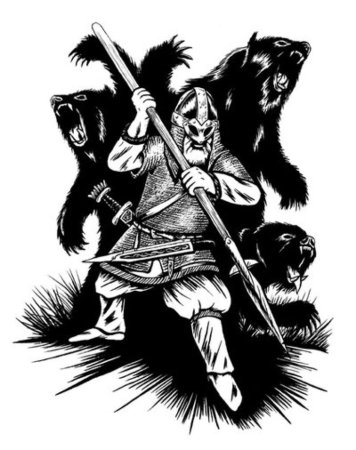 Рисунок воин Викинг Скандинавский Славянский