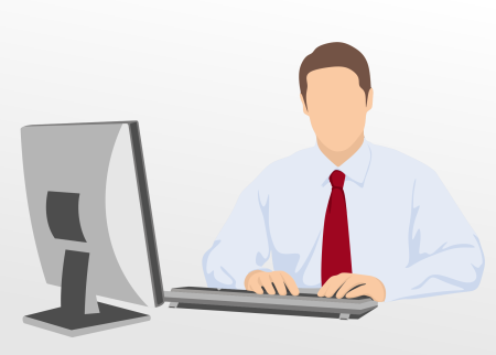Офисный работник иллюстрация