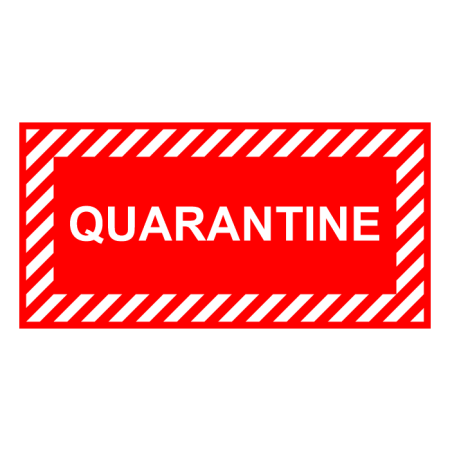 Табличка Quarantine