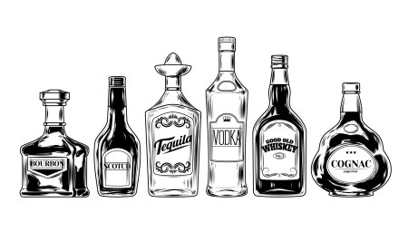 Бутылка алкоголя рисунок