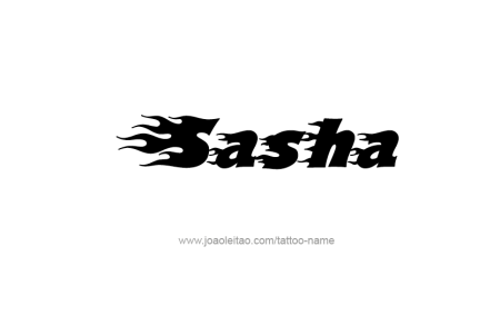 Эскизы тату с именем Саша
