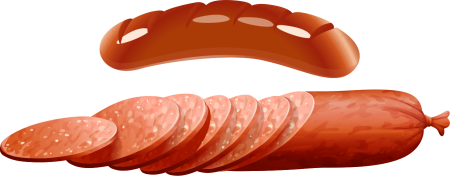 Колбаса сосиски вектор