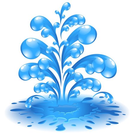 Фонтан воды вектор