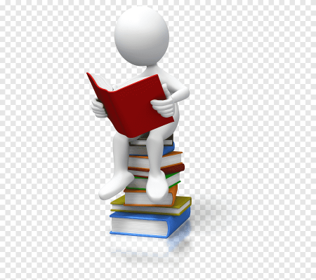 Человечек с книжкой без фона