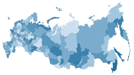 Векторная карта России с регионами