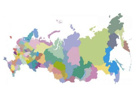 Карта России с регионами и Крымом