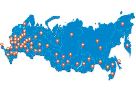 Карта филиалов