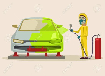Покраска автомобиля вектор