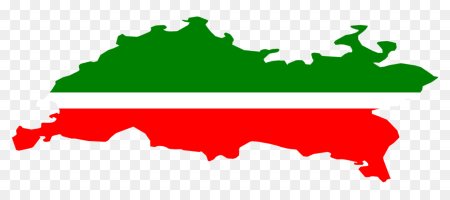 Карта Республики Татарстан с флагом