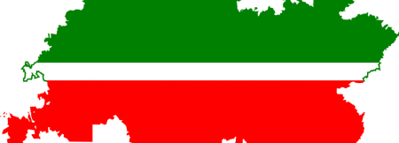 Карта Республики Татарстан с флагом