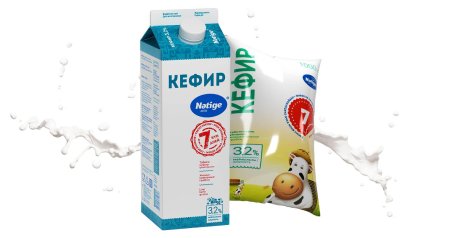 Кефир на прозрачном фоне