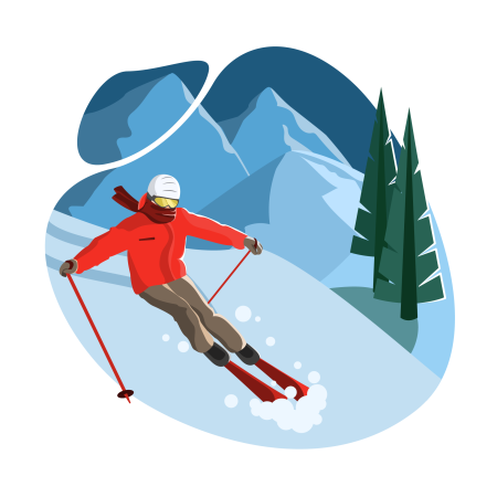 Лыжи vector