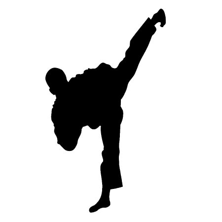 Спортсмены карате силуэт