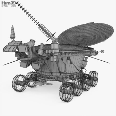 Луноход 3d модель