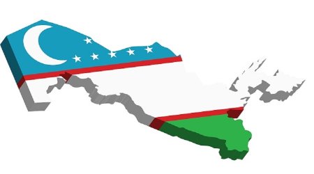 Узбекистан флаг на каре