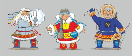 Иллюстрации сказок северных народов Ханты и манси.