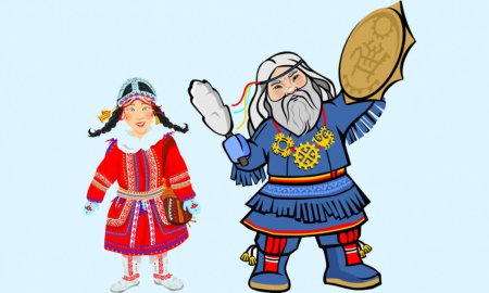 Сэр Тадебя (белый шаман) и девочка сихиртя