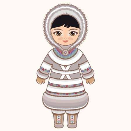 Народный костюм чукчи рисунок