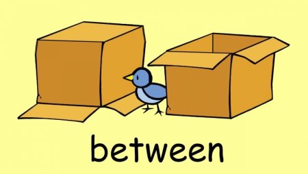 Предлог between