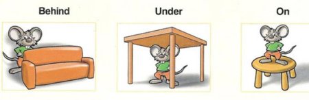 Английский in on under предлоги места