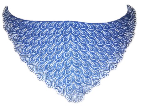 Голубая шаль. Спицами