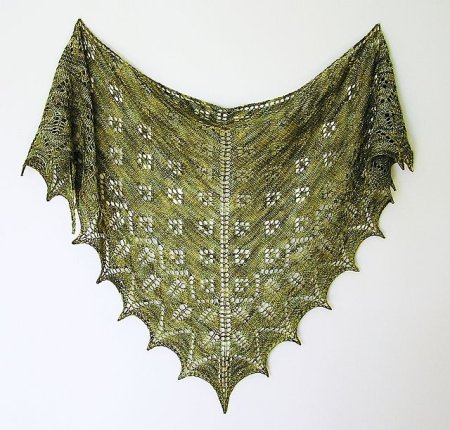 Шаль спицами Ashton Shawlette