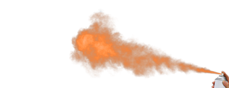 Краскопульт в руке