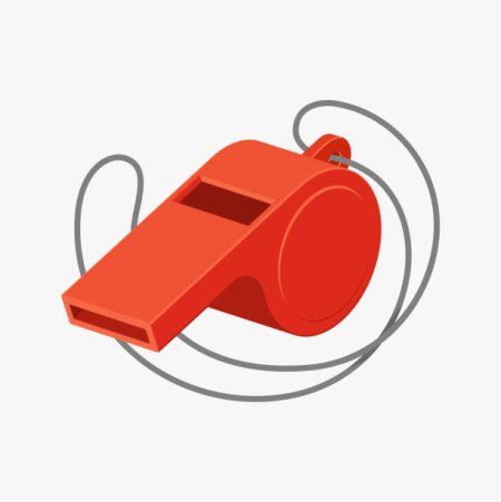 Свисток на прозрачном фоне