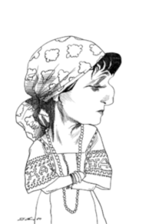 Анна Ахматова шарж