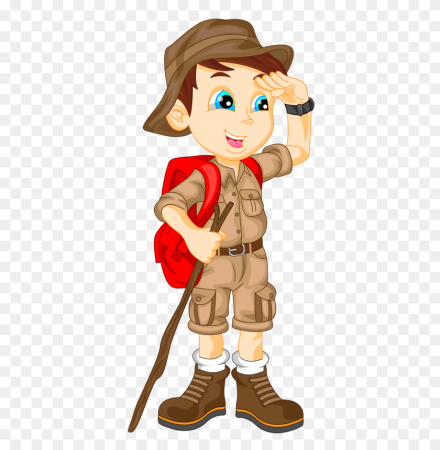 A boy is Hiking picture for Kids