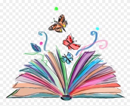 Детские книги на прозрачном фоне
