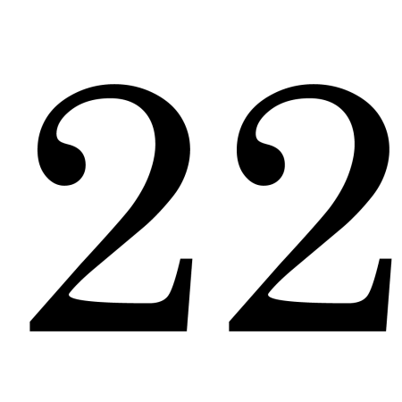 Цифра 22 красивая