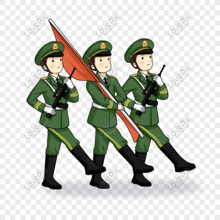 Солдаты маршируют
