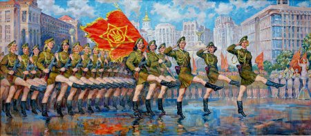 Парад Победы живопись
