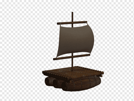 Плот Low Poly 3d